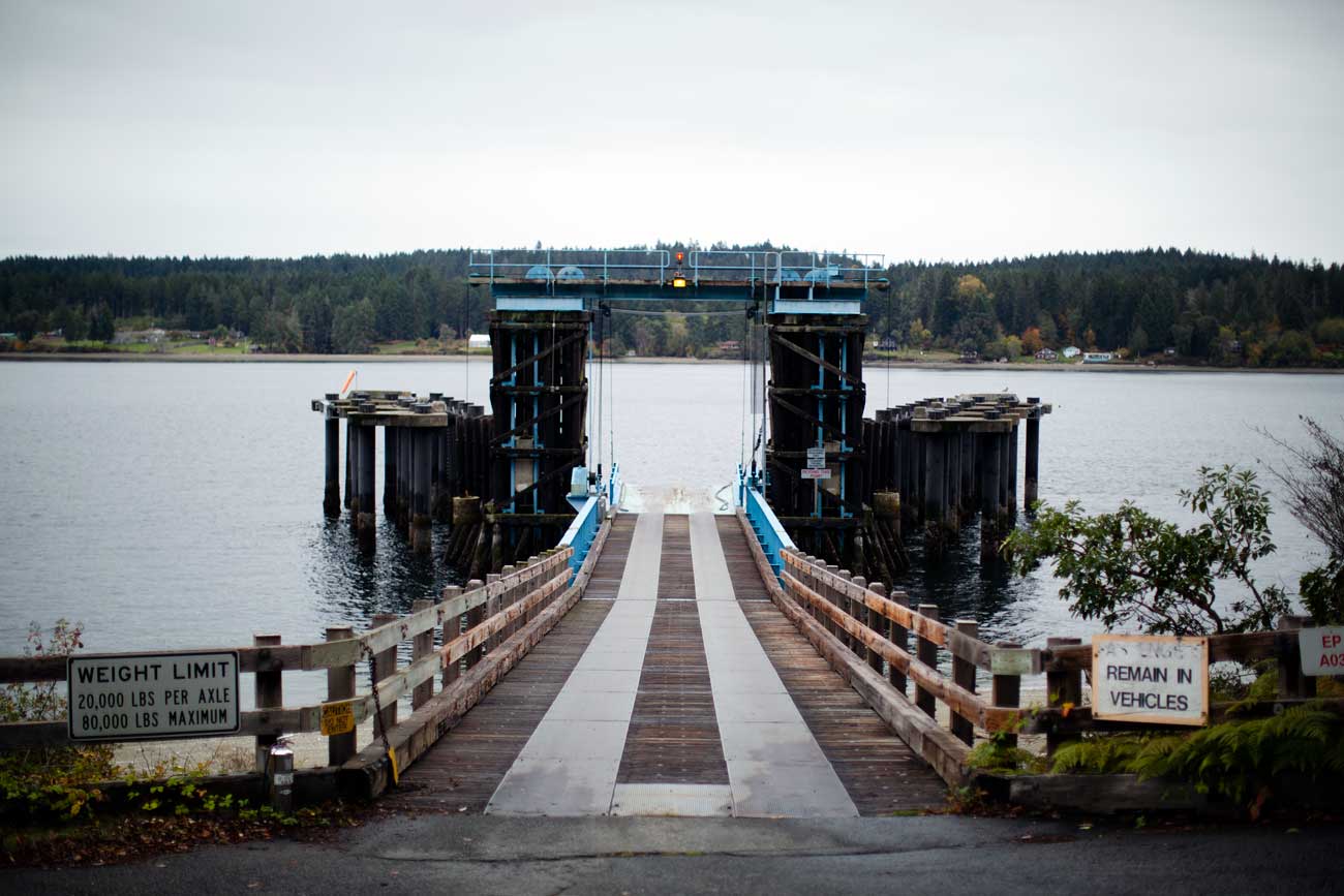 The only vehicle loading dock on McNeil Island.