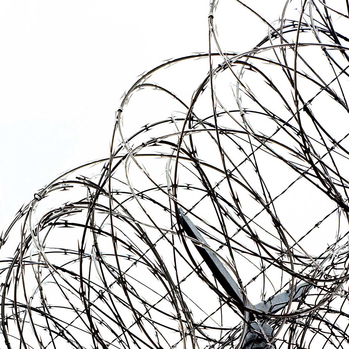 Fencing around the now adandon McNeil Island Corrections Center.